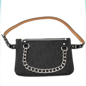 Michael Kors, the Signature Logo Pull Chain Belt Bag